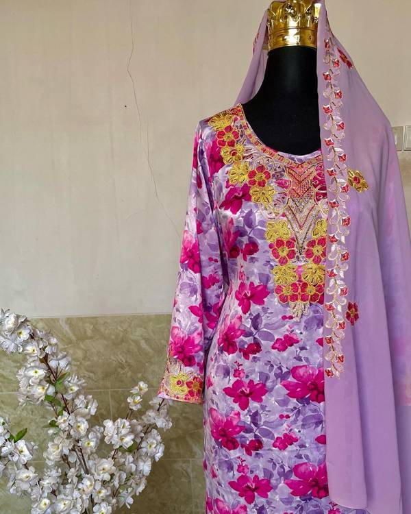 مدل لباس بندری با گلابتون و ملیله 