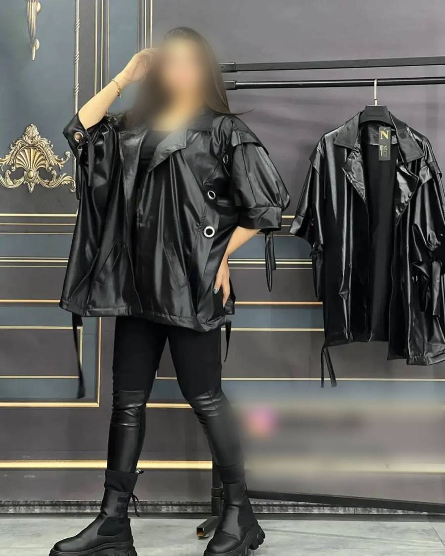 کت چرم به انگلیسی پالتو چرم زنانه دیجی کالا