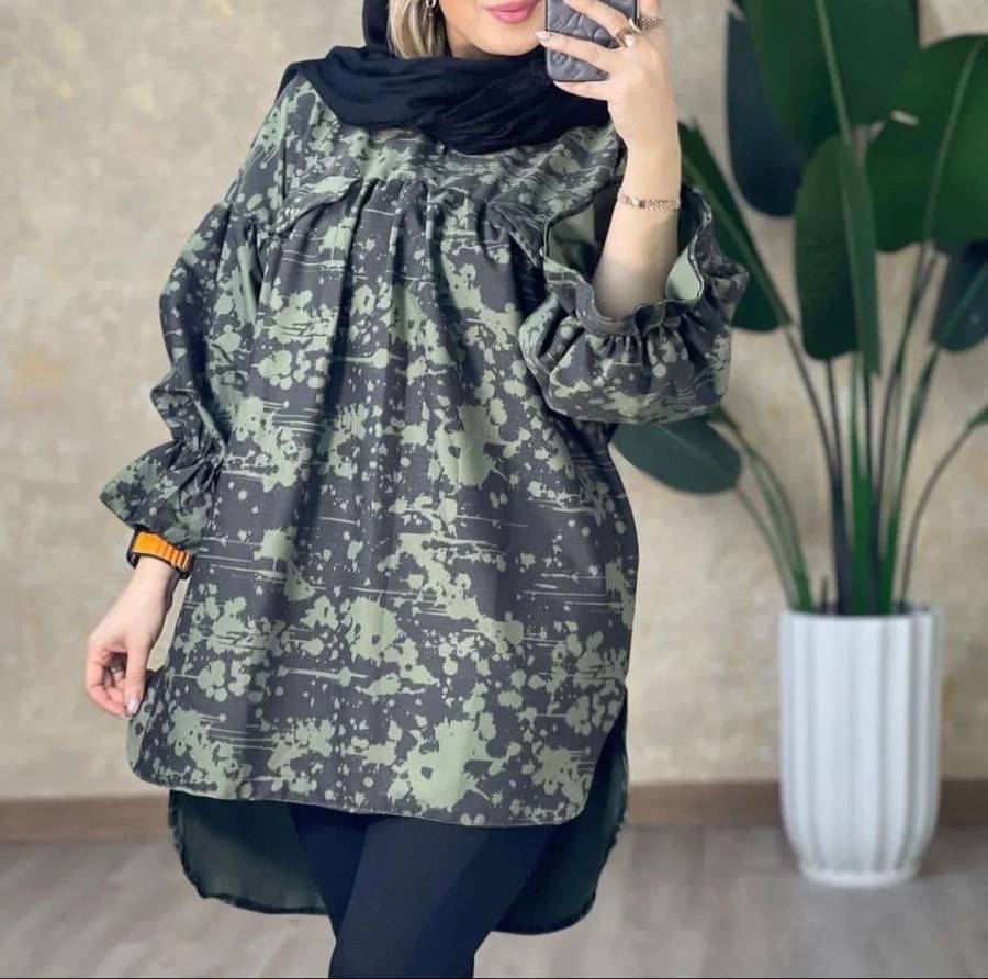 مدل مانتو آبرنگی جدید جلو بسته