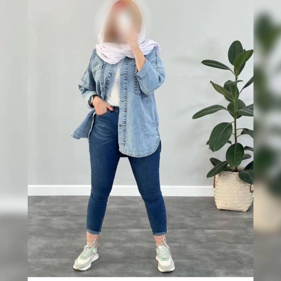 شومیز جین ذغالی