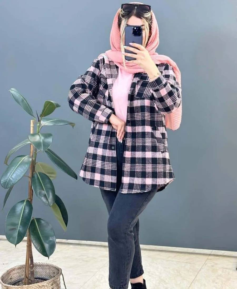 مدل پالتو چهارخونه پاییزی