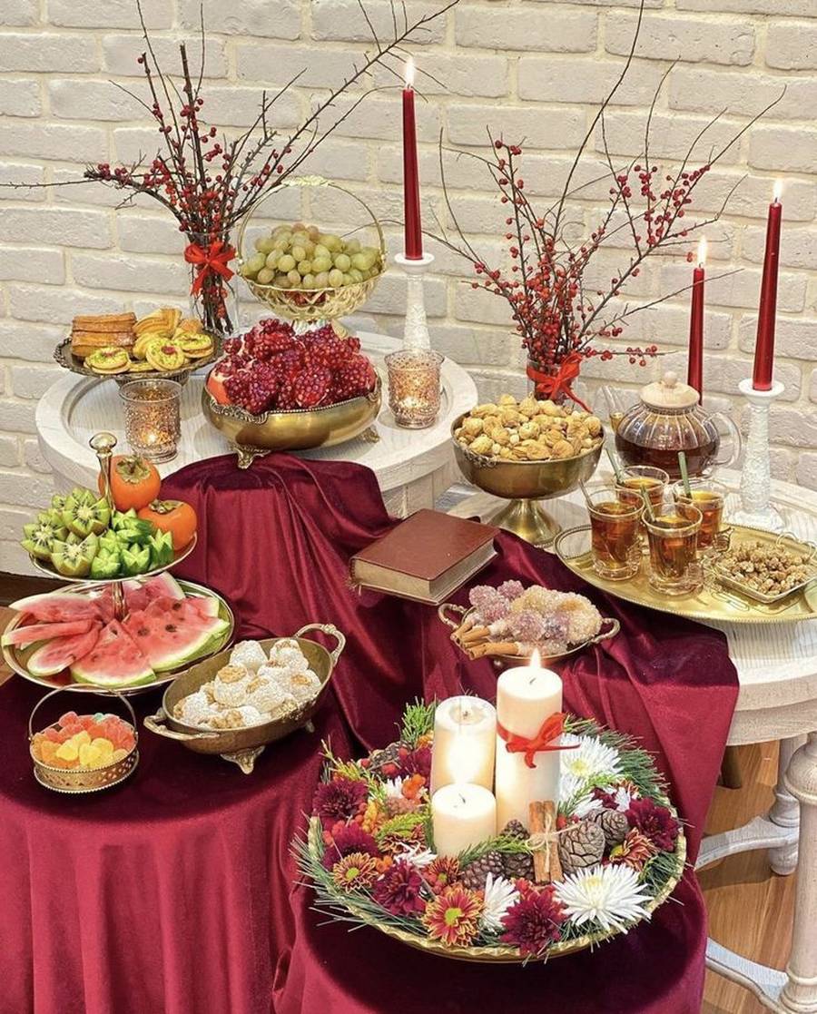 سفره شب یلدا امسال 