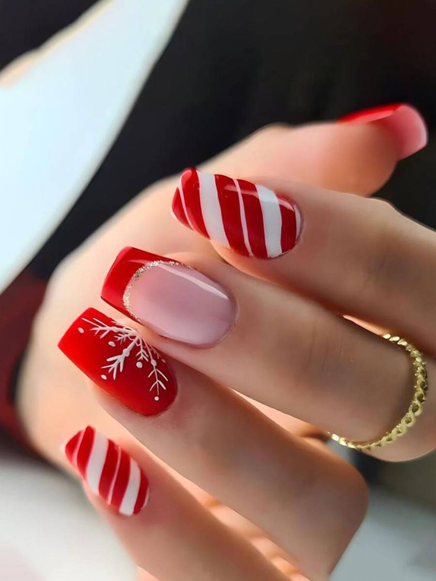 طرح ناخن کریسمس 