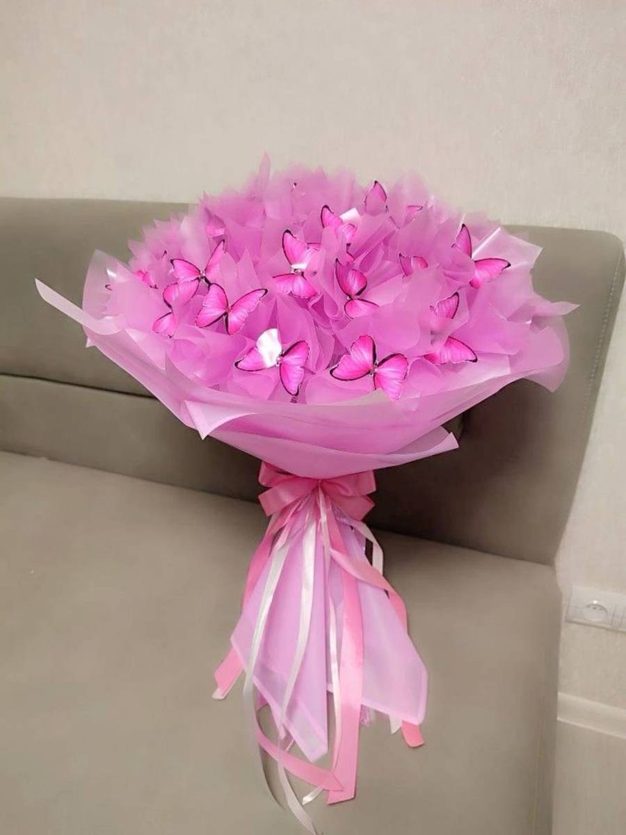 اموزش دسته گل پروانه