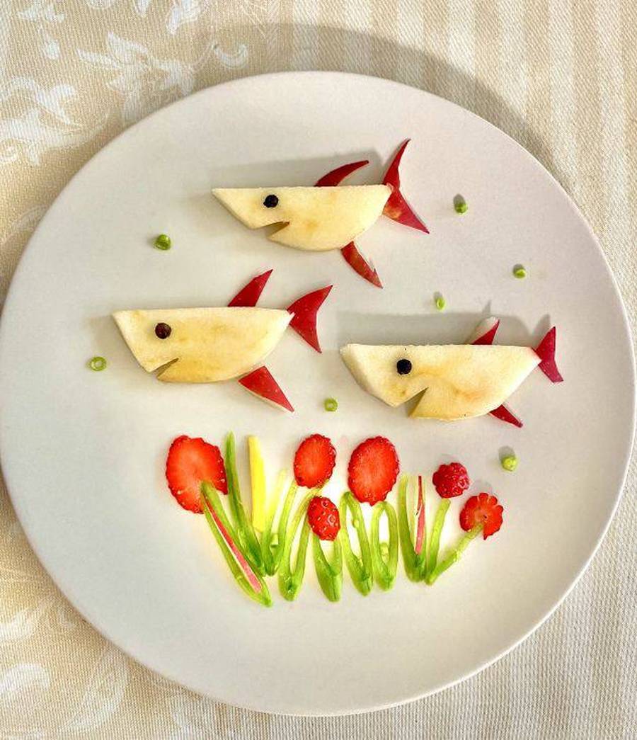 تزیین میوه برای مدرسه کودکان 