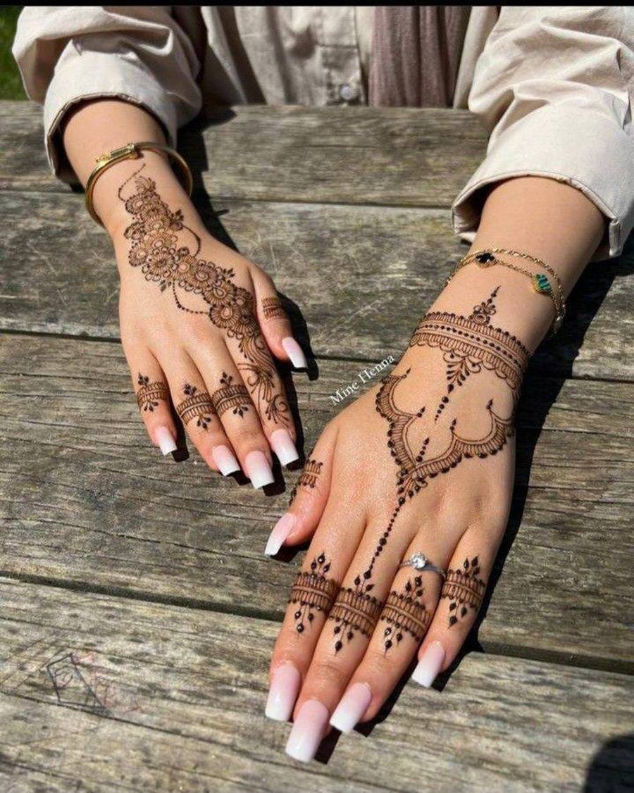 مدل حنا دست عروس زیبا