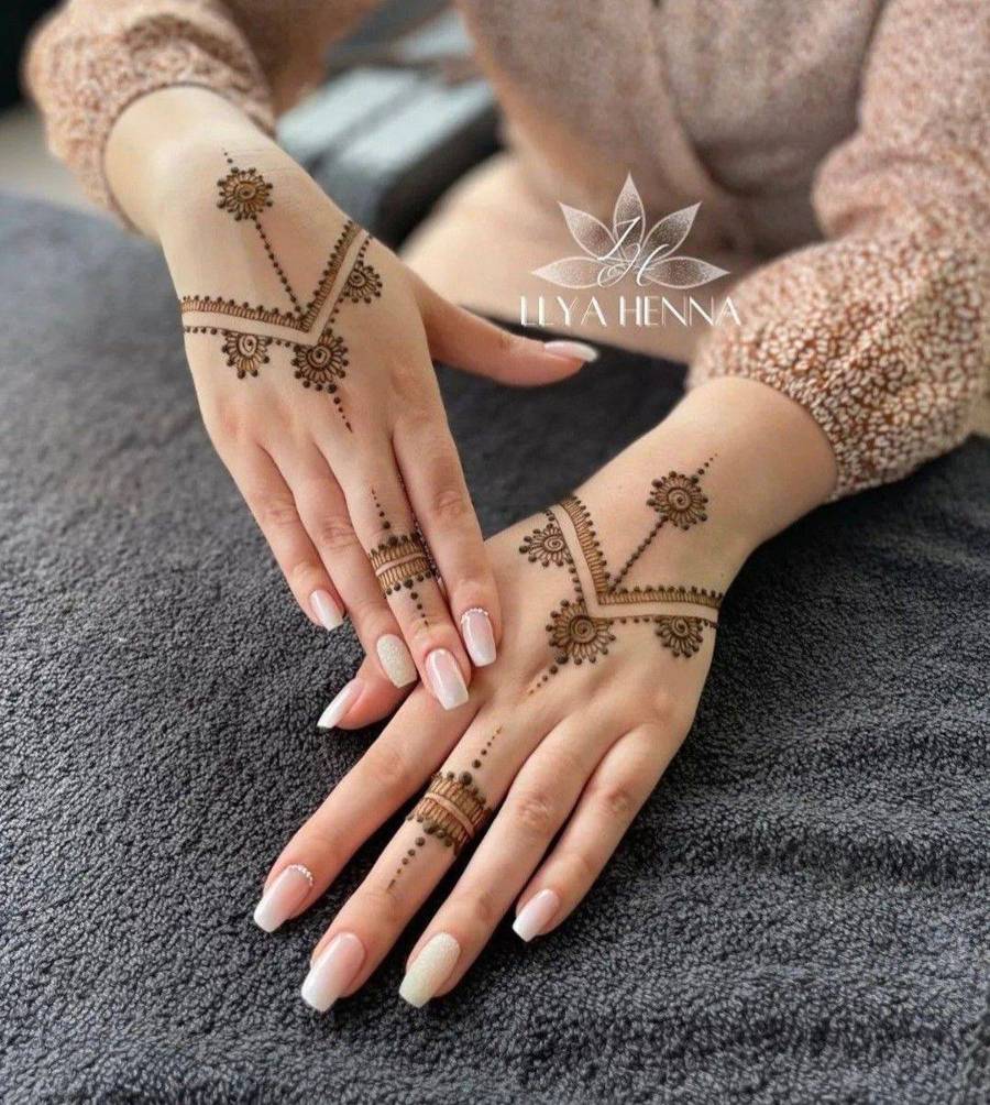 نقش حنا عروس ساده