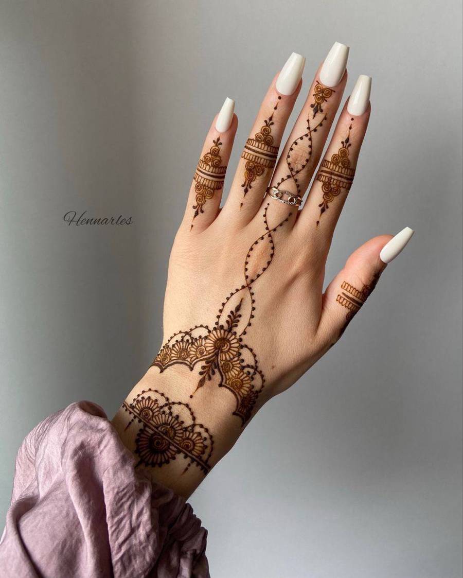 نقش حنا عروس هندی