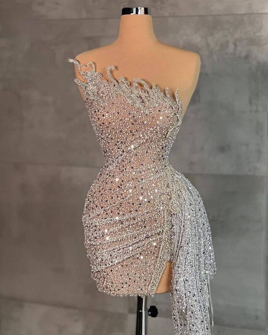 مدل لباس مجلسی کوتاه لاکچری ساده