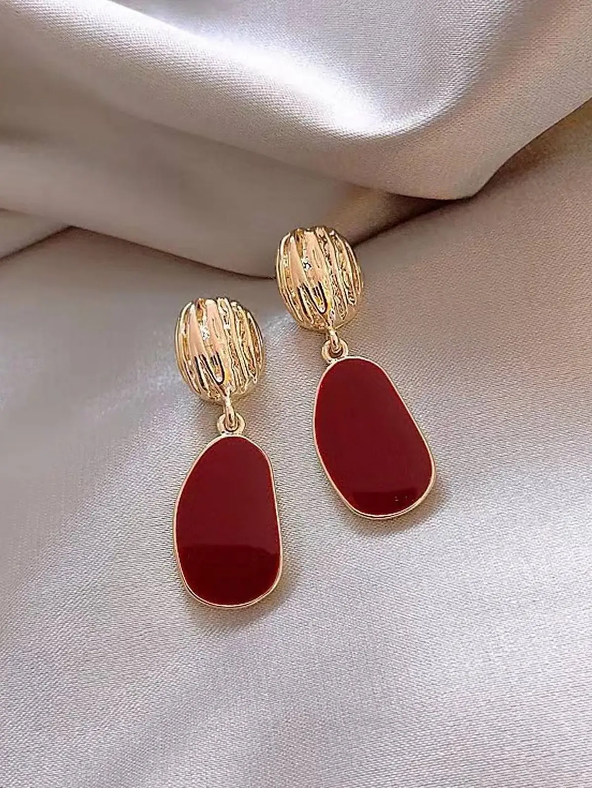 گوشواره استیل طلایی جدید