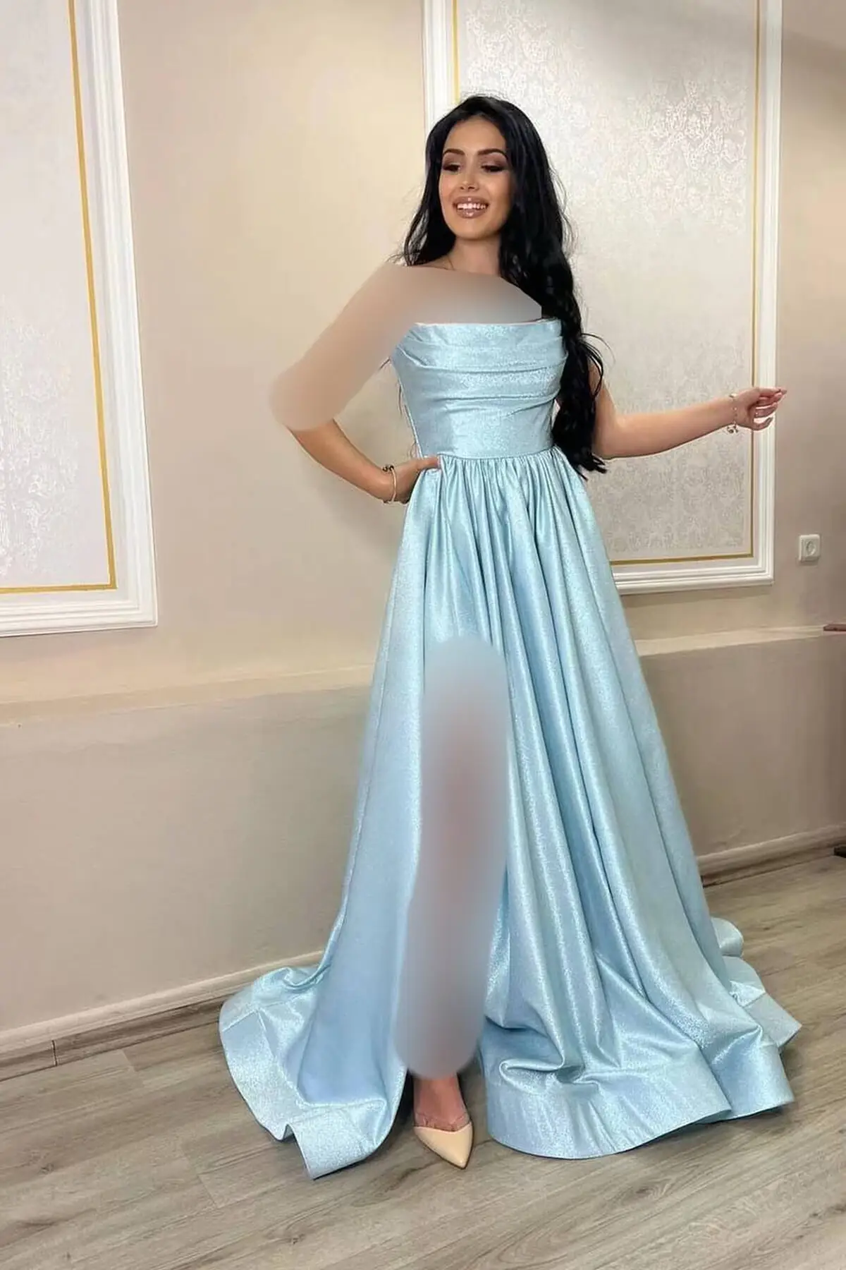 لباس ساتن برای عروسی خواهر