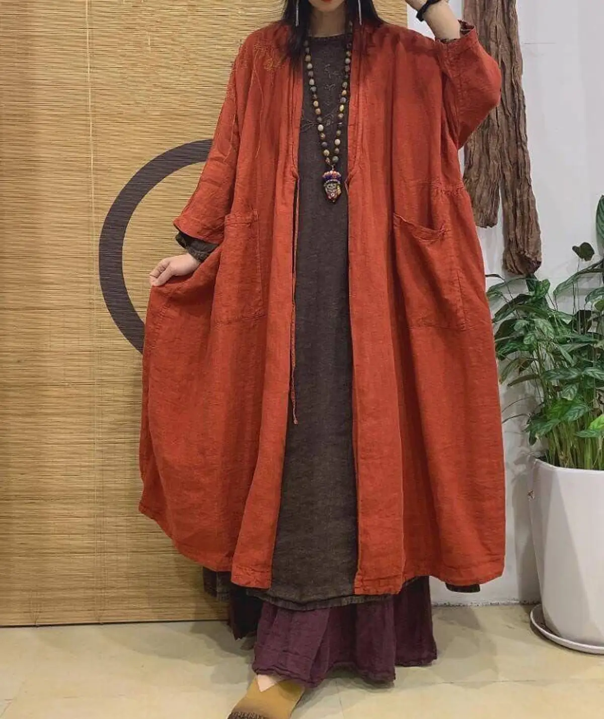 مدل مانتو بلند لینن زنانه ساده