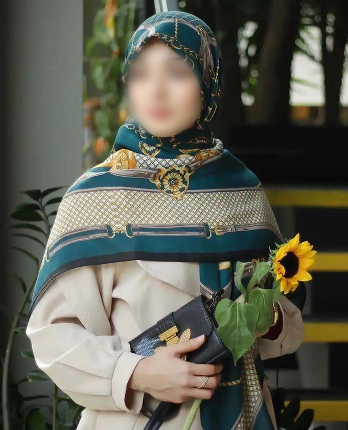 روسری مجلسی مشکی 