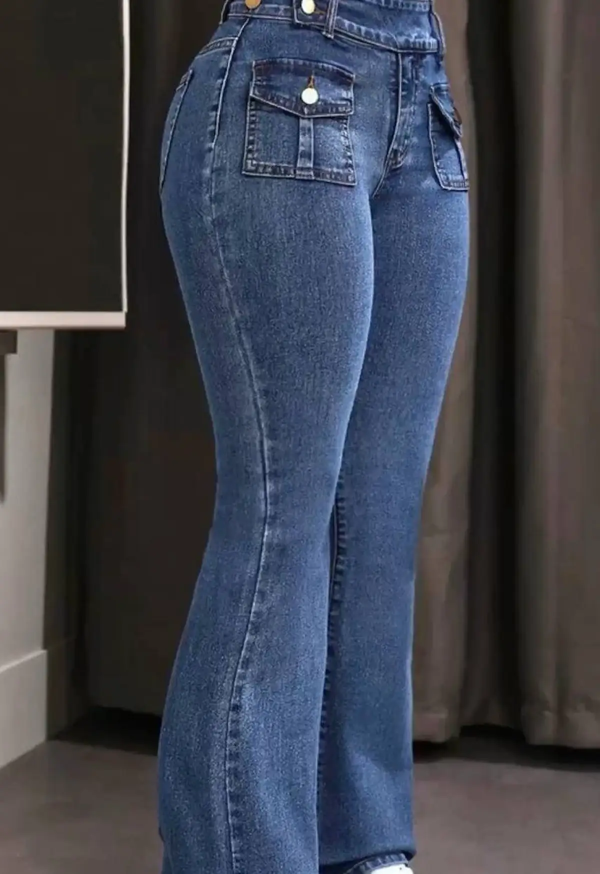 شلوار جین بوت کات زنانه ساده