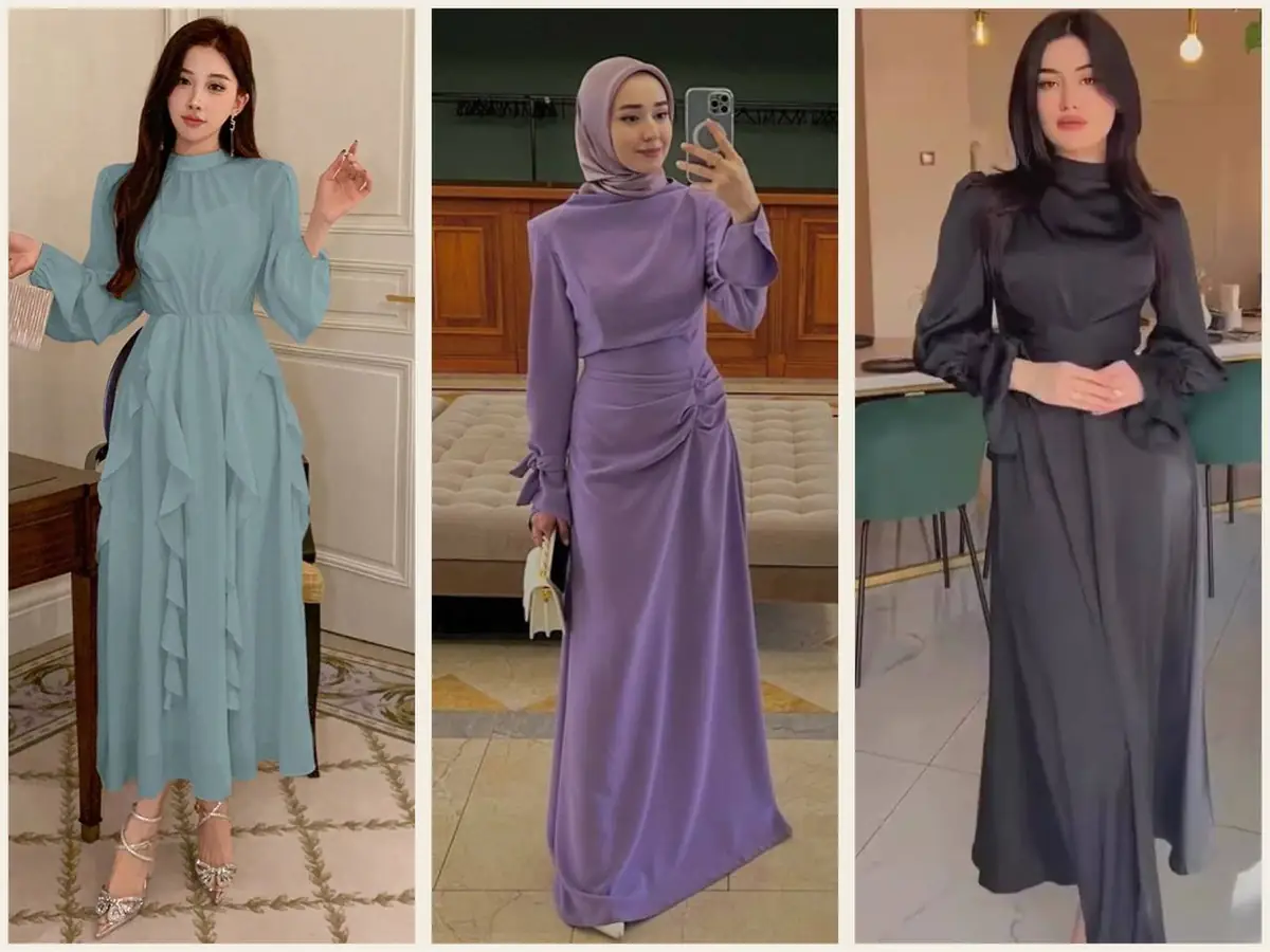 مدل لباس زنانه ساتن 