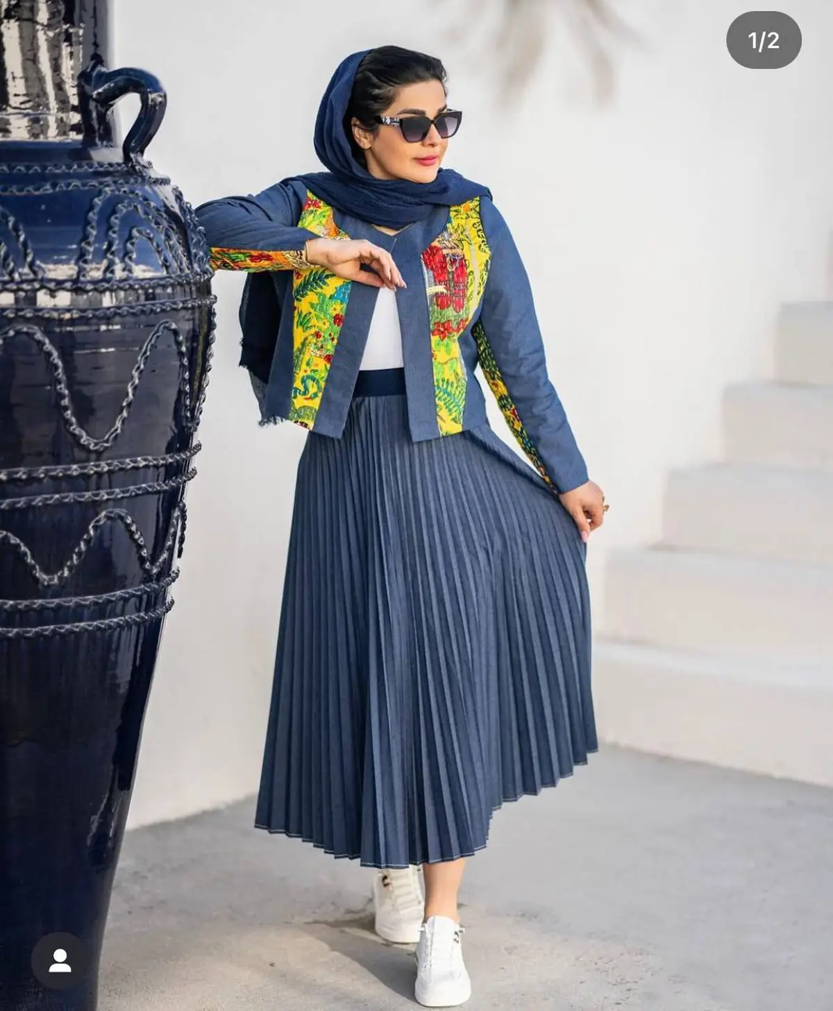 دامن پلیسه حریر 