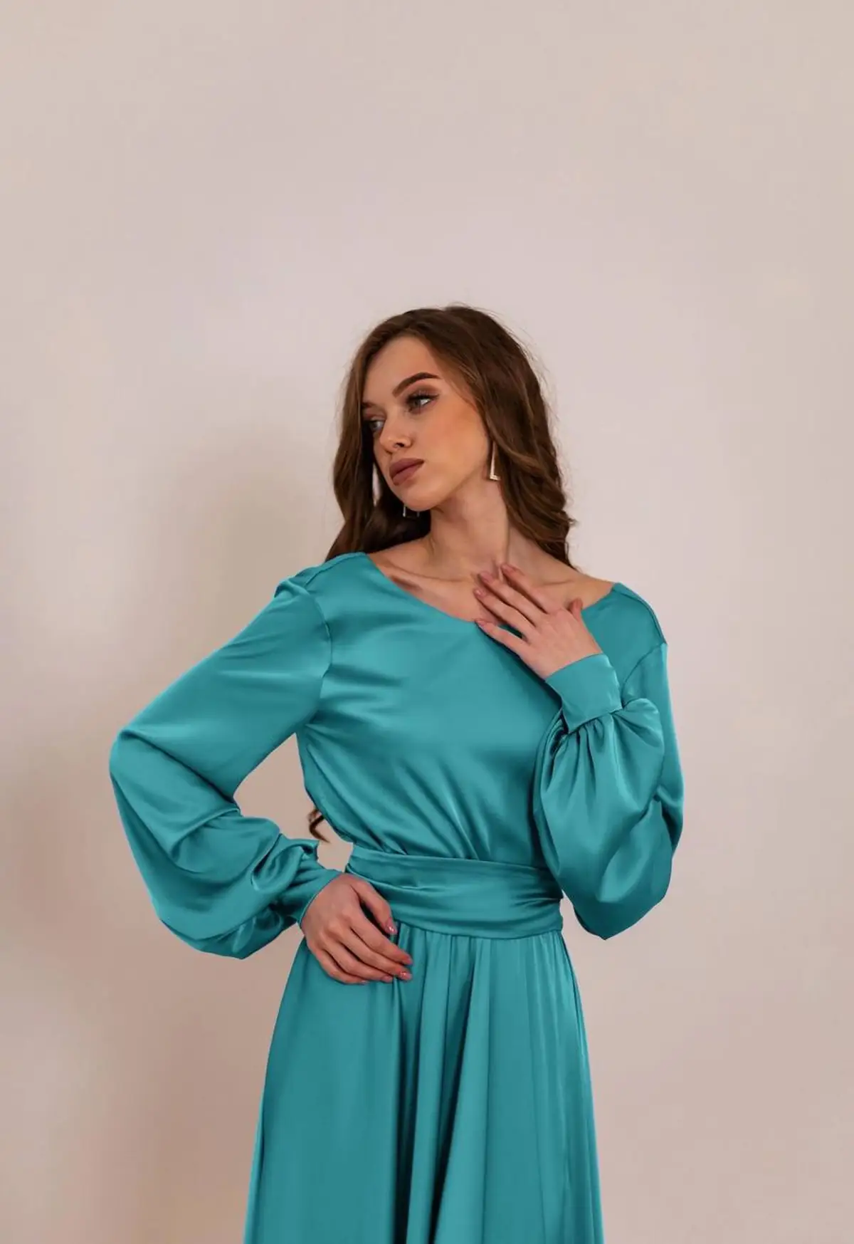 مدل لباس مجلسی ساتن مرلین