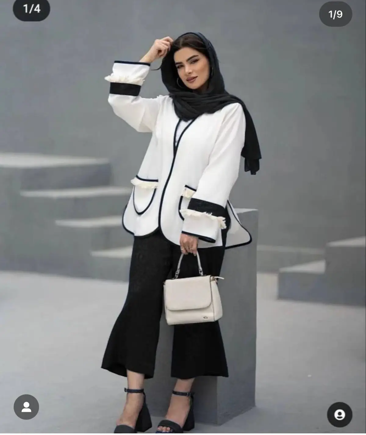 مانتو شلوار شیک بیرونی 