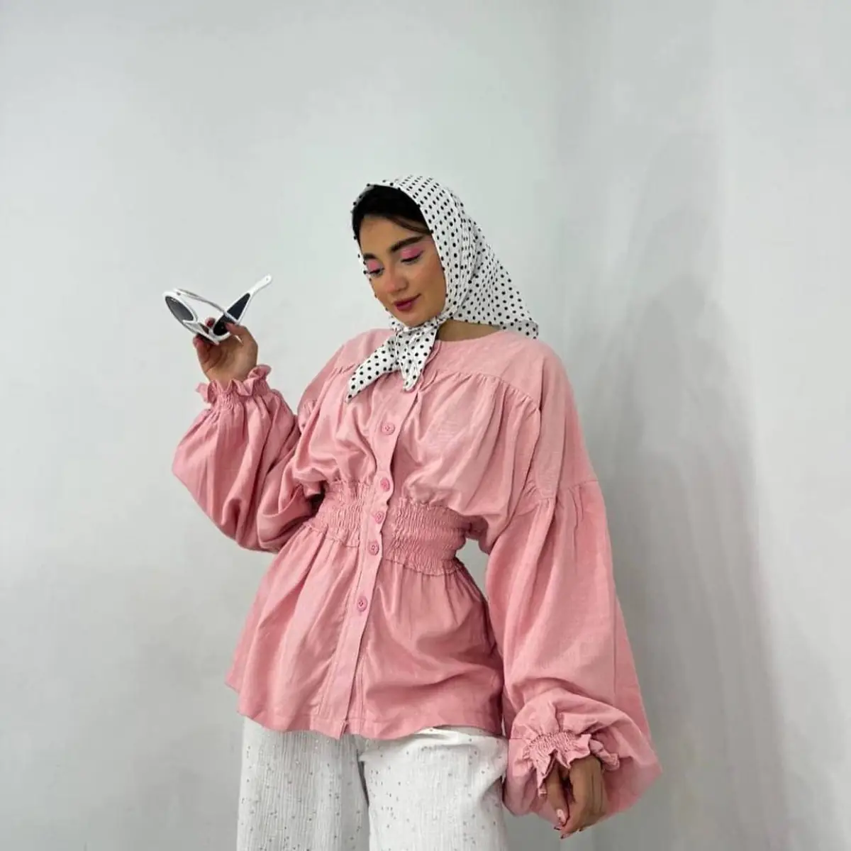 مانتو عروسکی صورتی