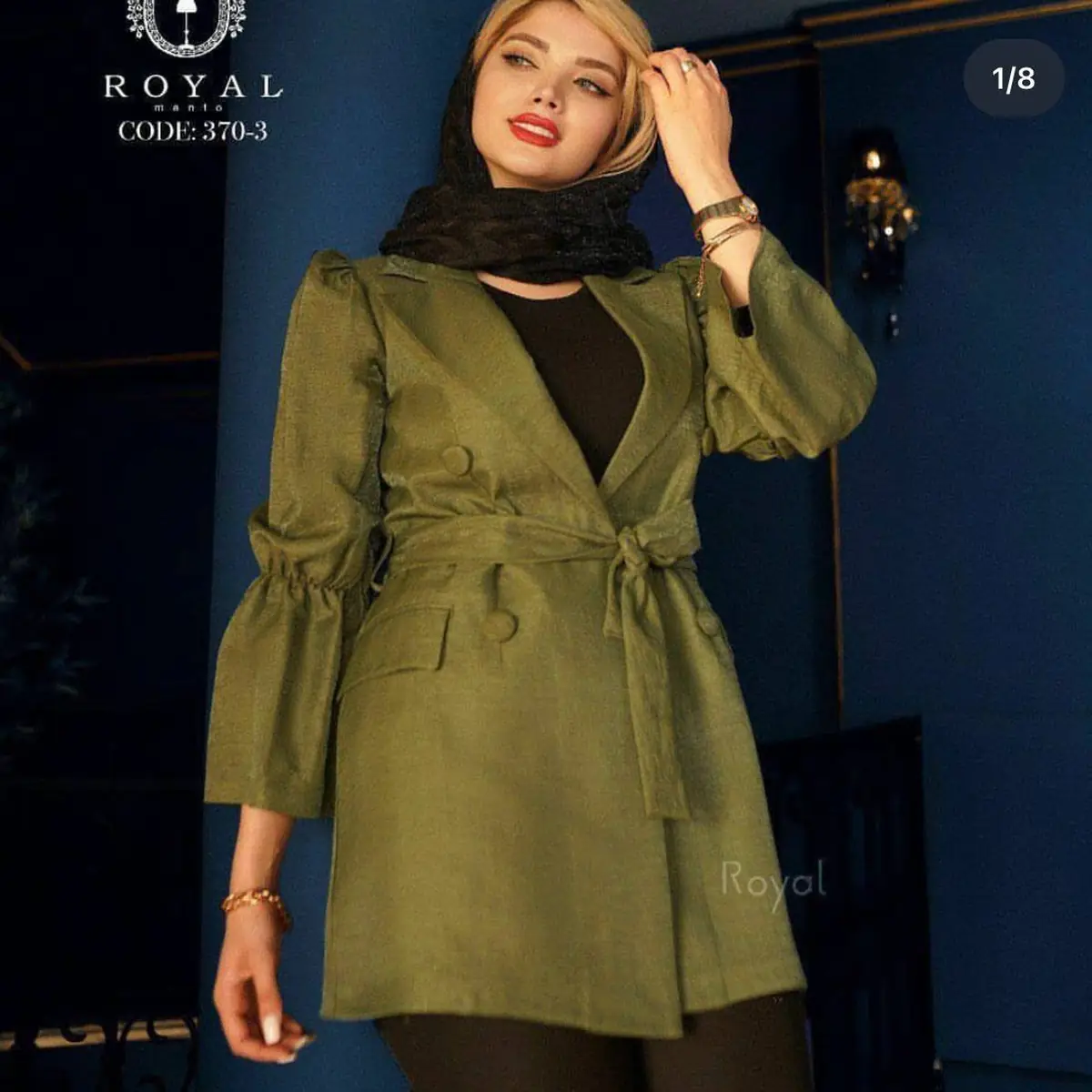 مانتو کتان کریستالی مزونی