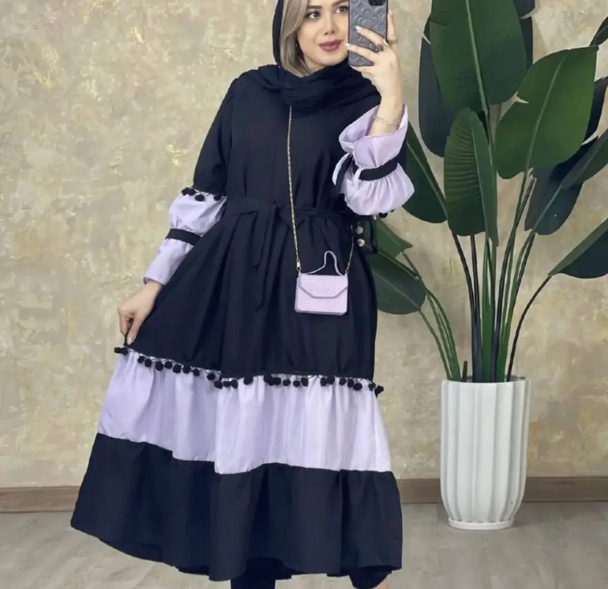 پیراهن طبقه ای بلند