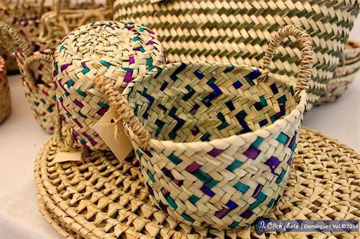 سبد حصیری کوچک