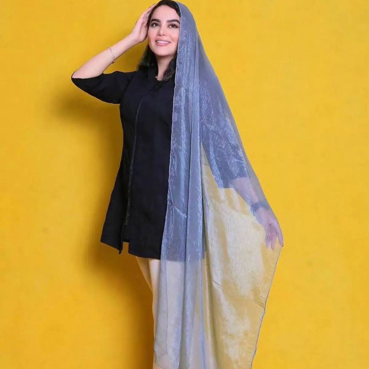 شال حریر شیشه ای 