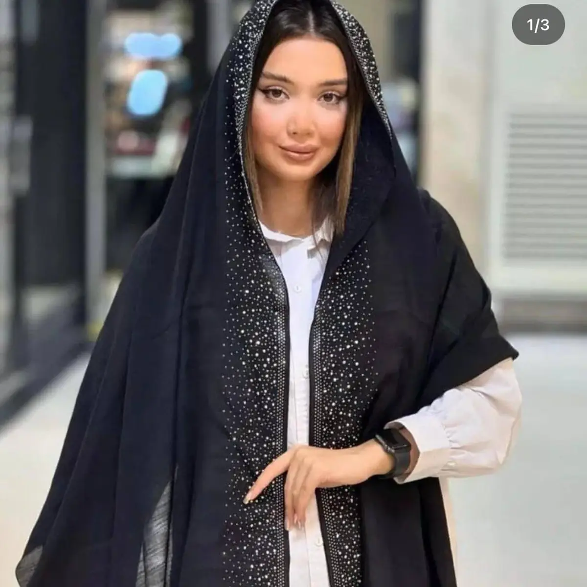 شال مجلسی برای عروسی مشکی 