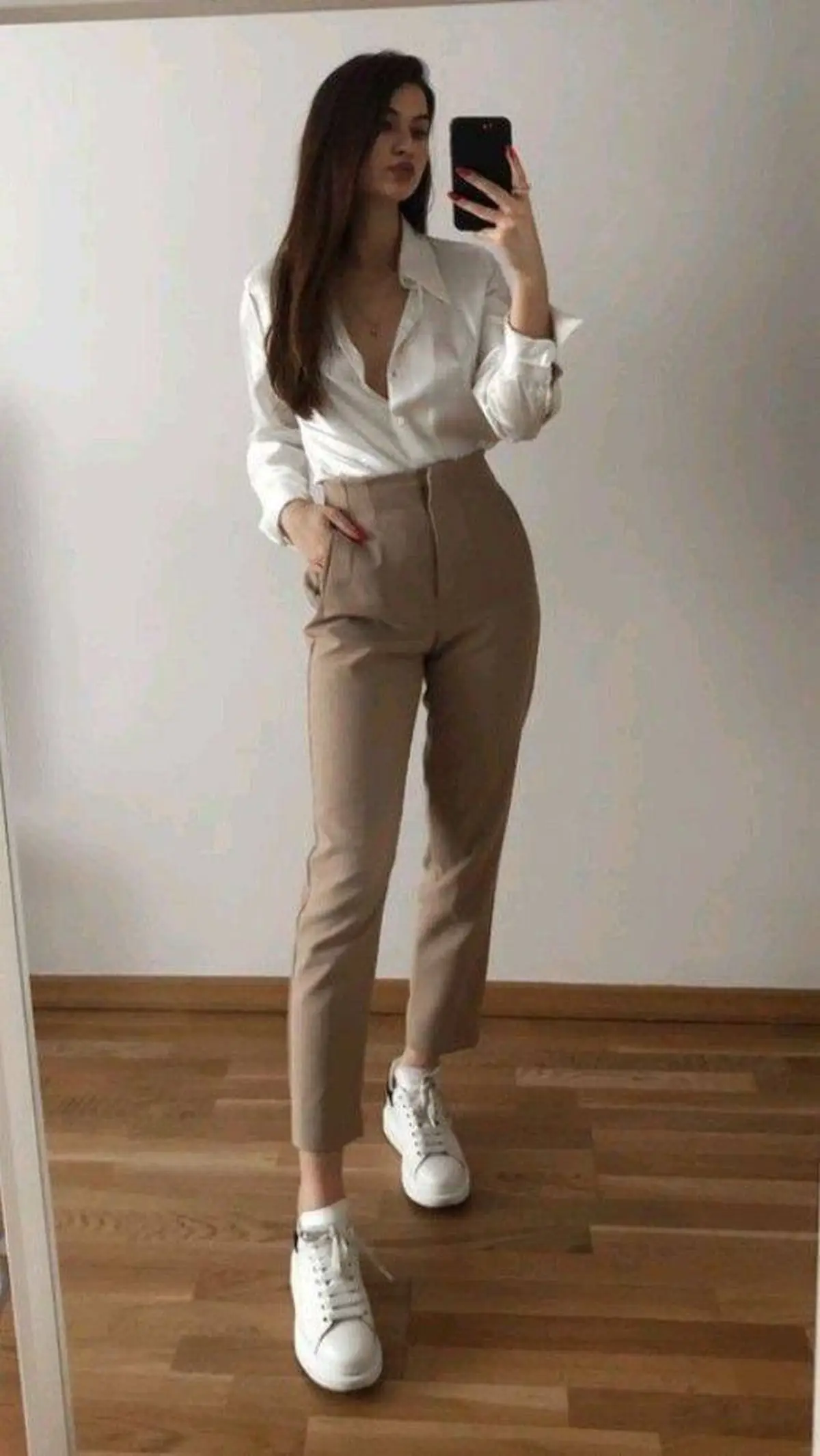 مدل شلوار پارچه ای زنانه راسته چاک دار 