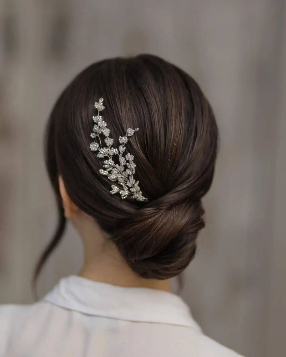 شینیون ساده مو برای عروسی 