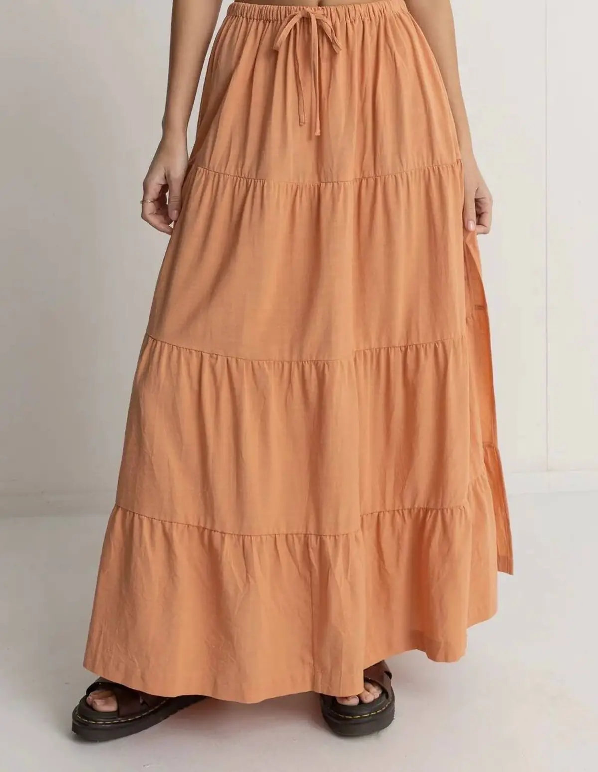  دامن دو طبقه چین دار 