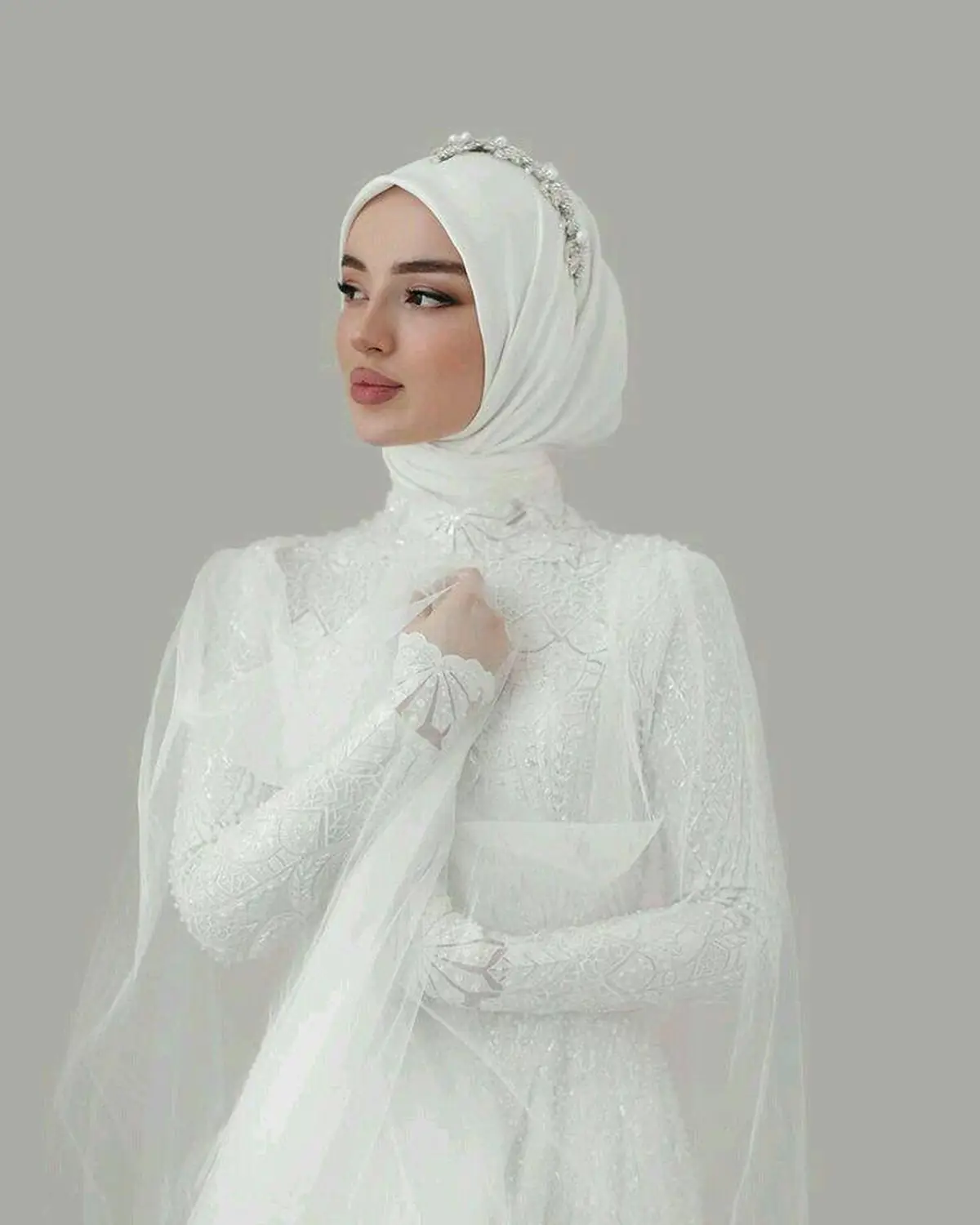 لباس عروس باحجاب شیک
