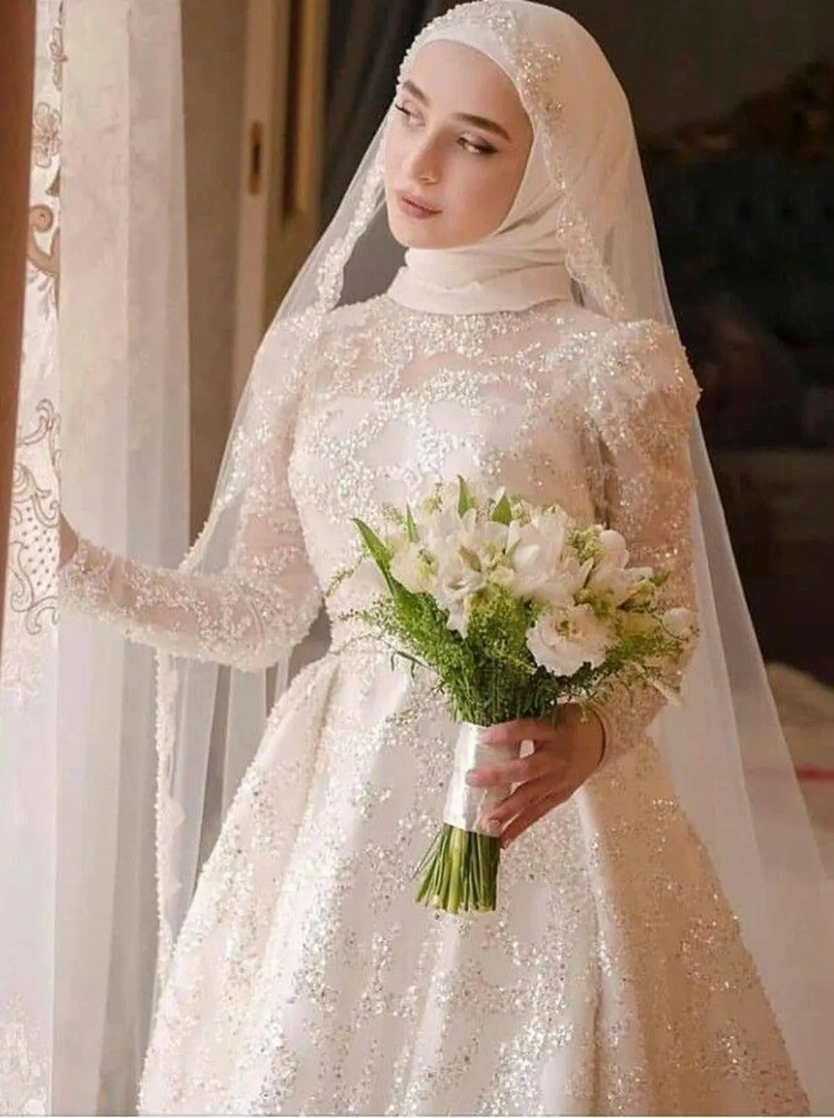 عروس با حجاب زیبا 