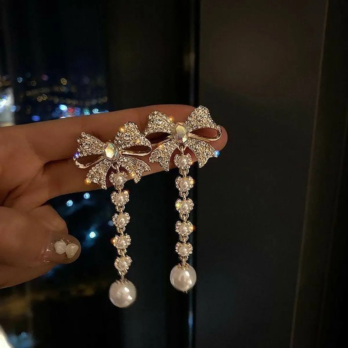 مدل گوشواره مجلسی بلند جذاب