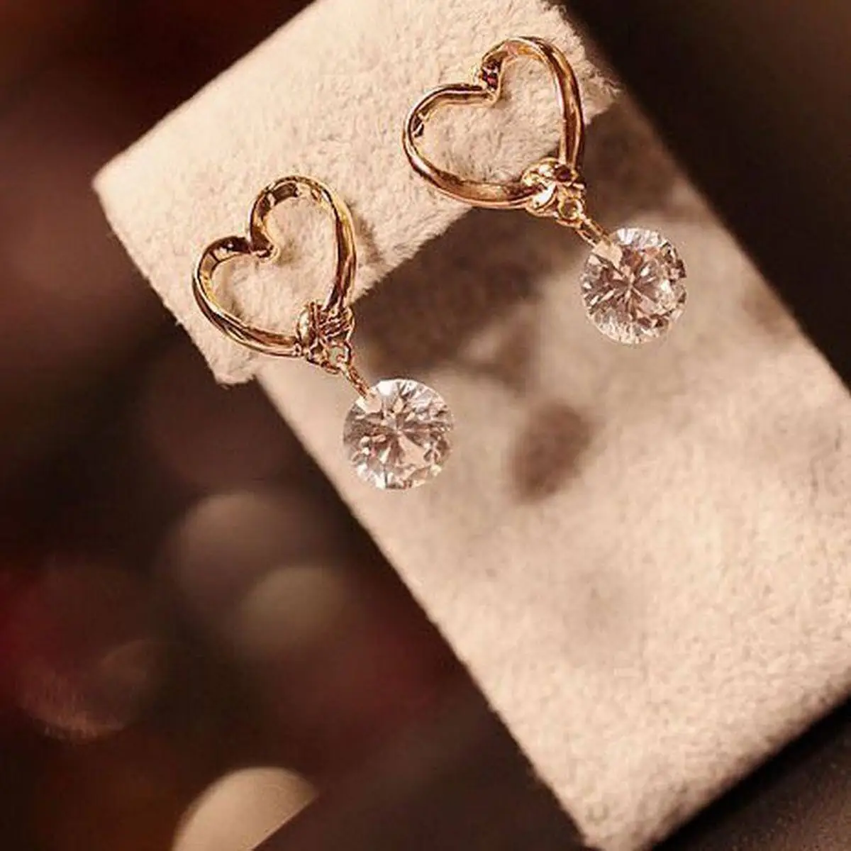 گوشواره قلبی حلقه ای 