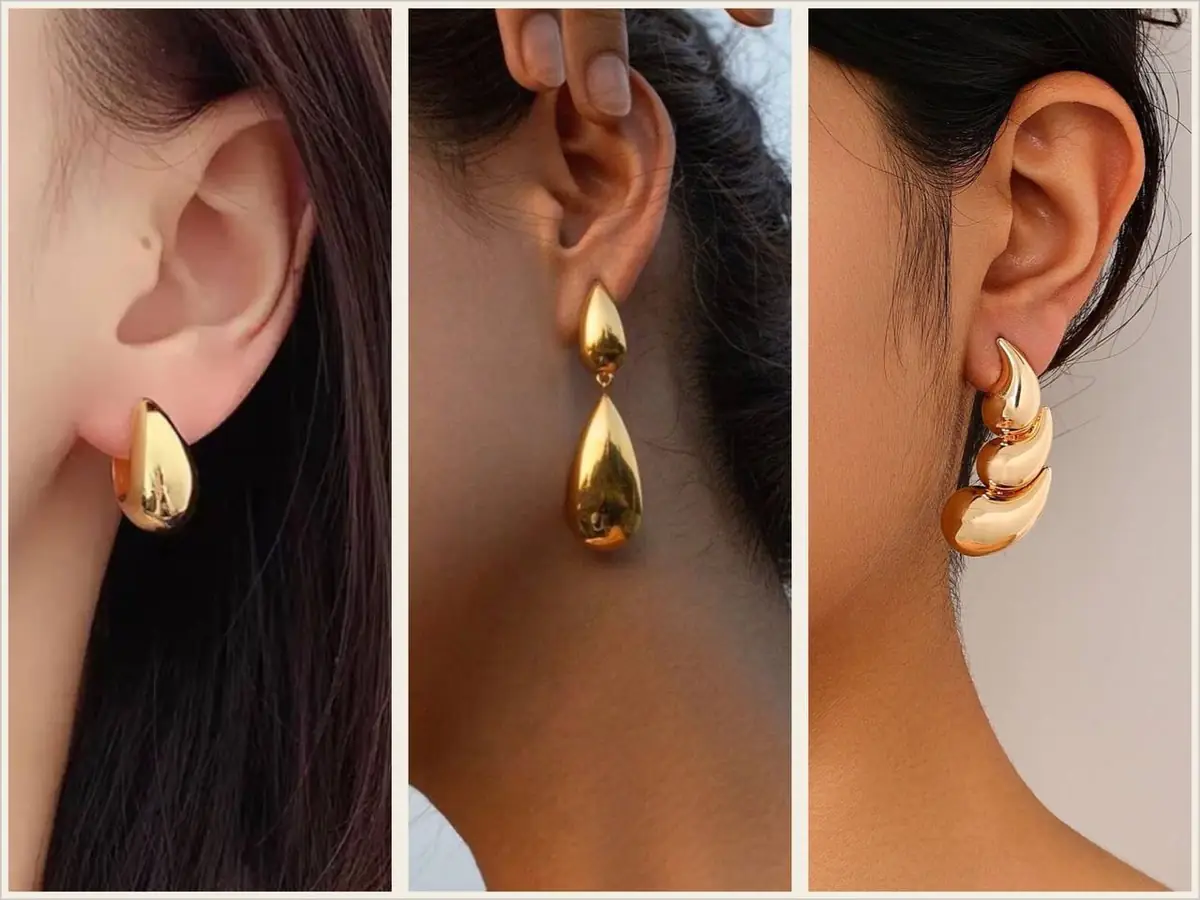 گوشواره اشکی طلا