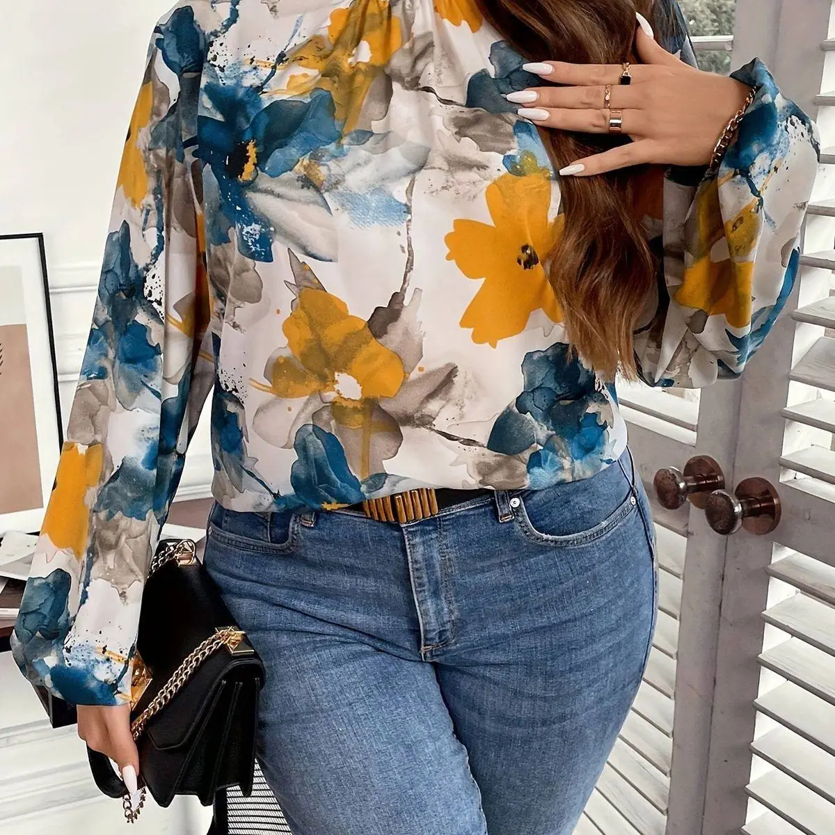 شومیز زنانه طرح دار خوشگل