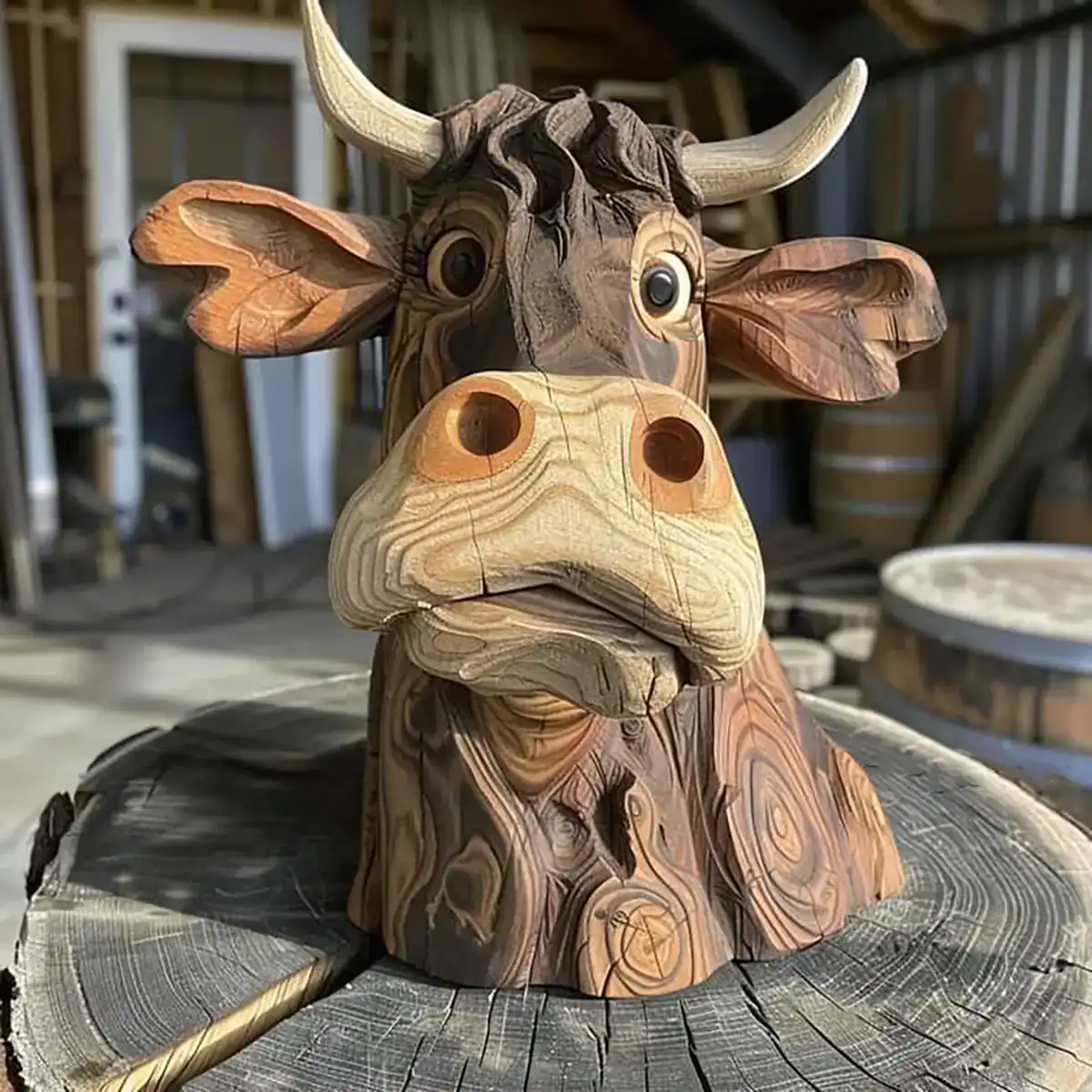 مجسمه گاوی کیوت و جدید