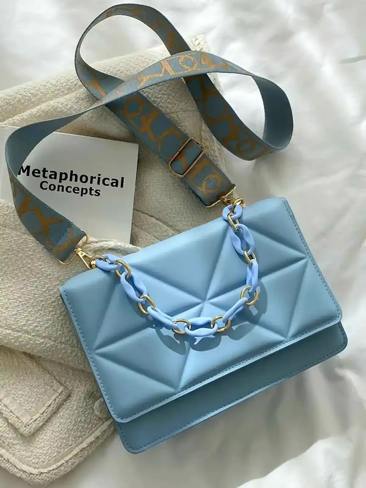 کیف زنانه آبی آسمانی کوچک