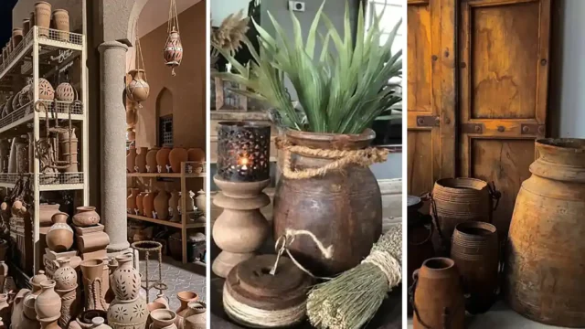 گلدان پتینه سفالی | چطور با گلدان پتینه سفالی یه فضای طبیعی و دلنشین بسازیم + تصاویر جذاب