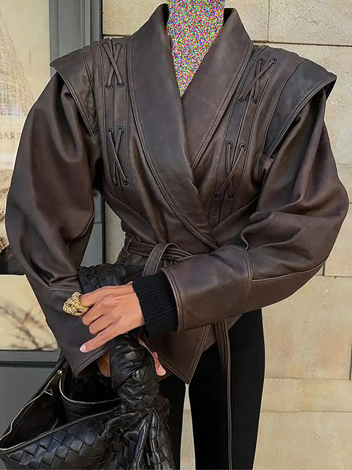 کت چرم دخترانه اینستا 