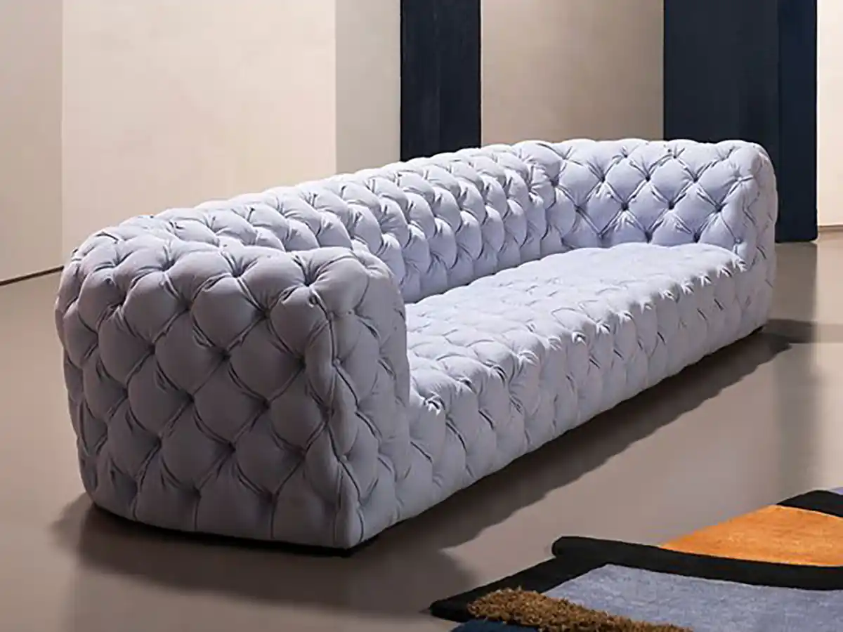 مبل چستر کلاسیک طوسی