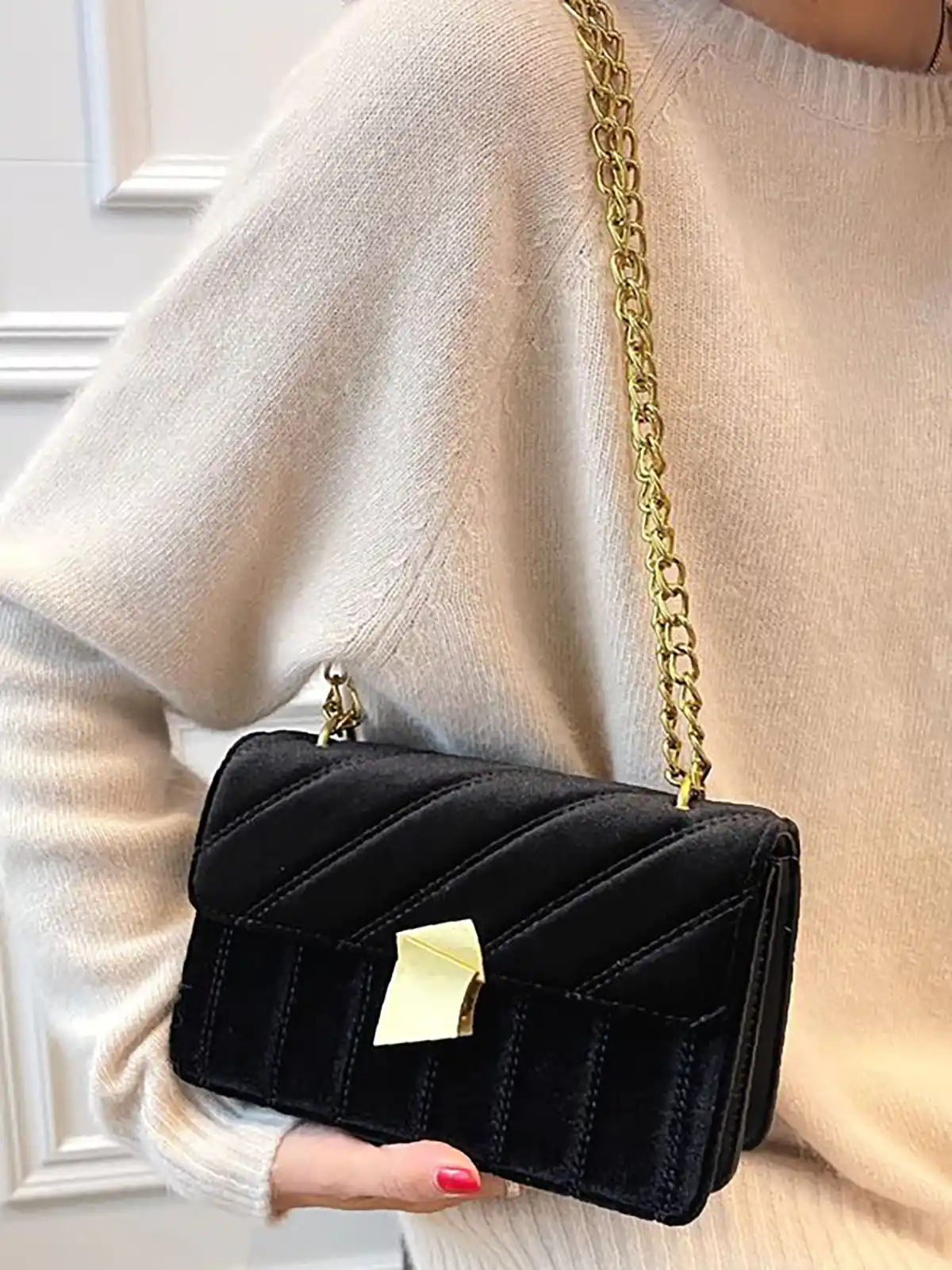 کیف مخمل مدرسه دخترانه