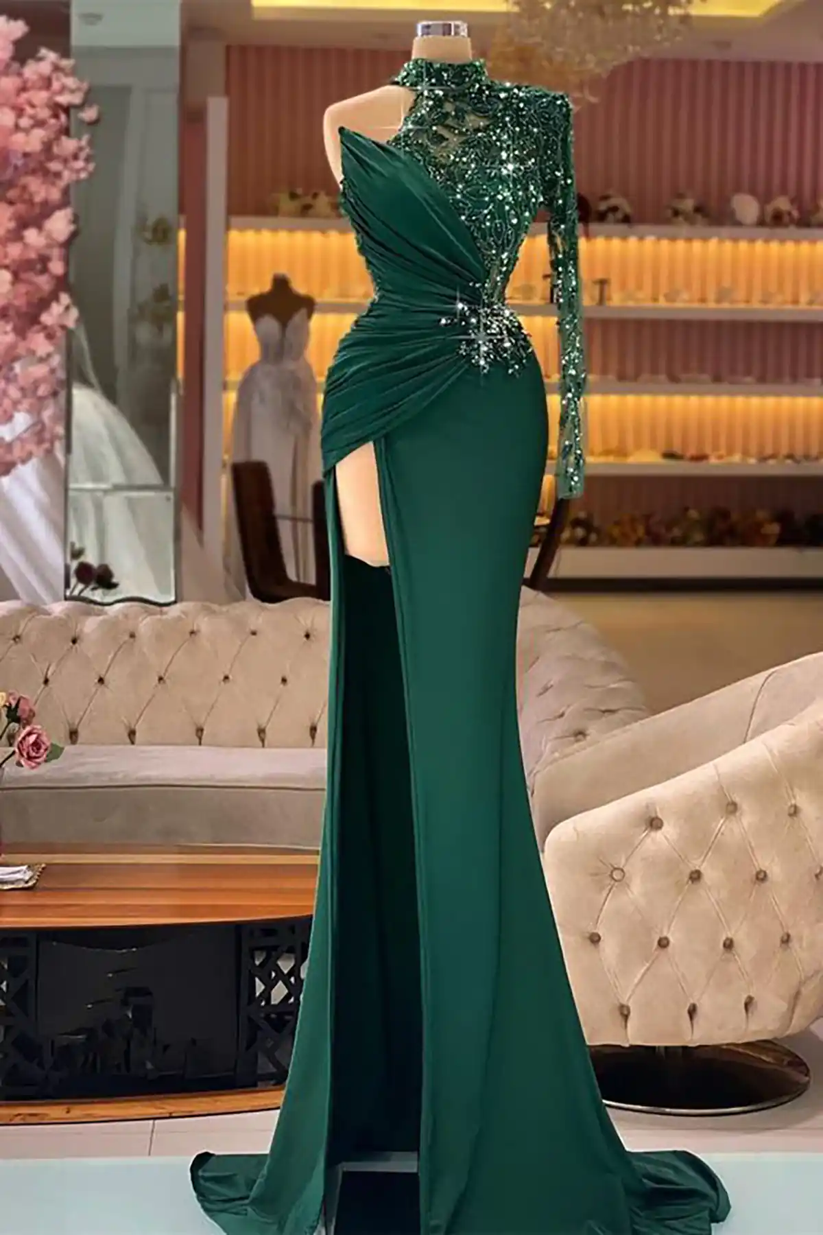لباس مجلسی دنباله دار کوتاه