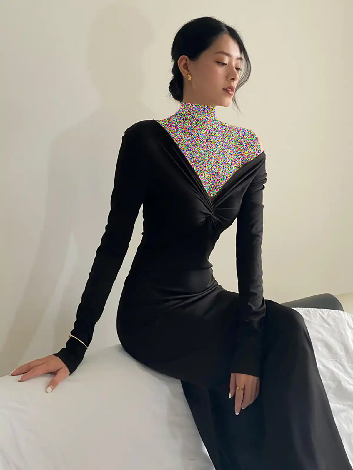 لباس مجلسی مشکی ساده
