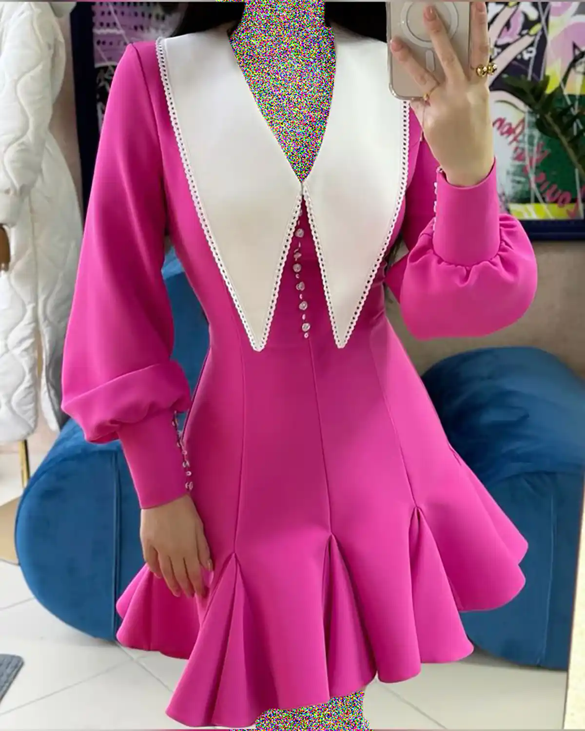 لباس مجلسی سرخابی دخترانه