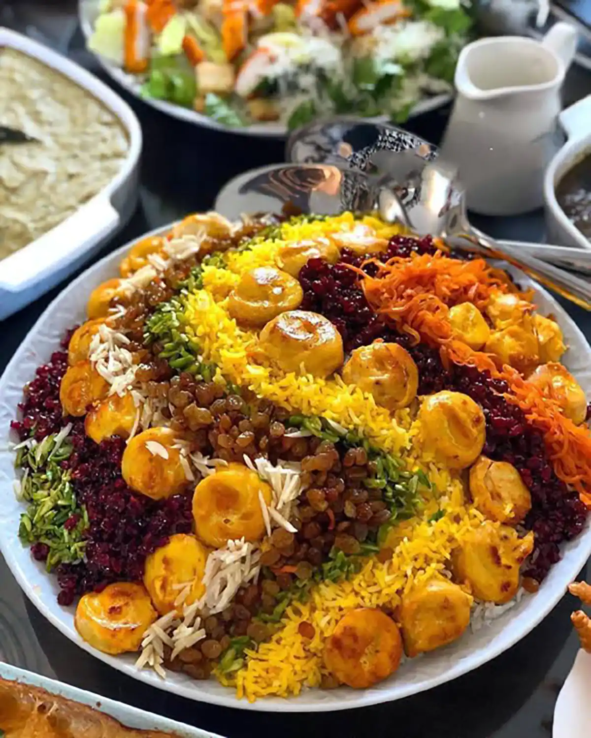 تزیین برنج ساده و زیبا