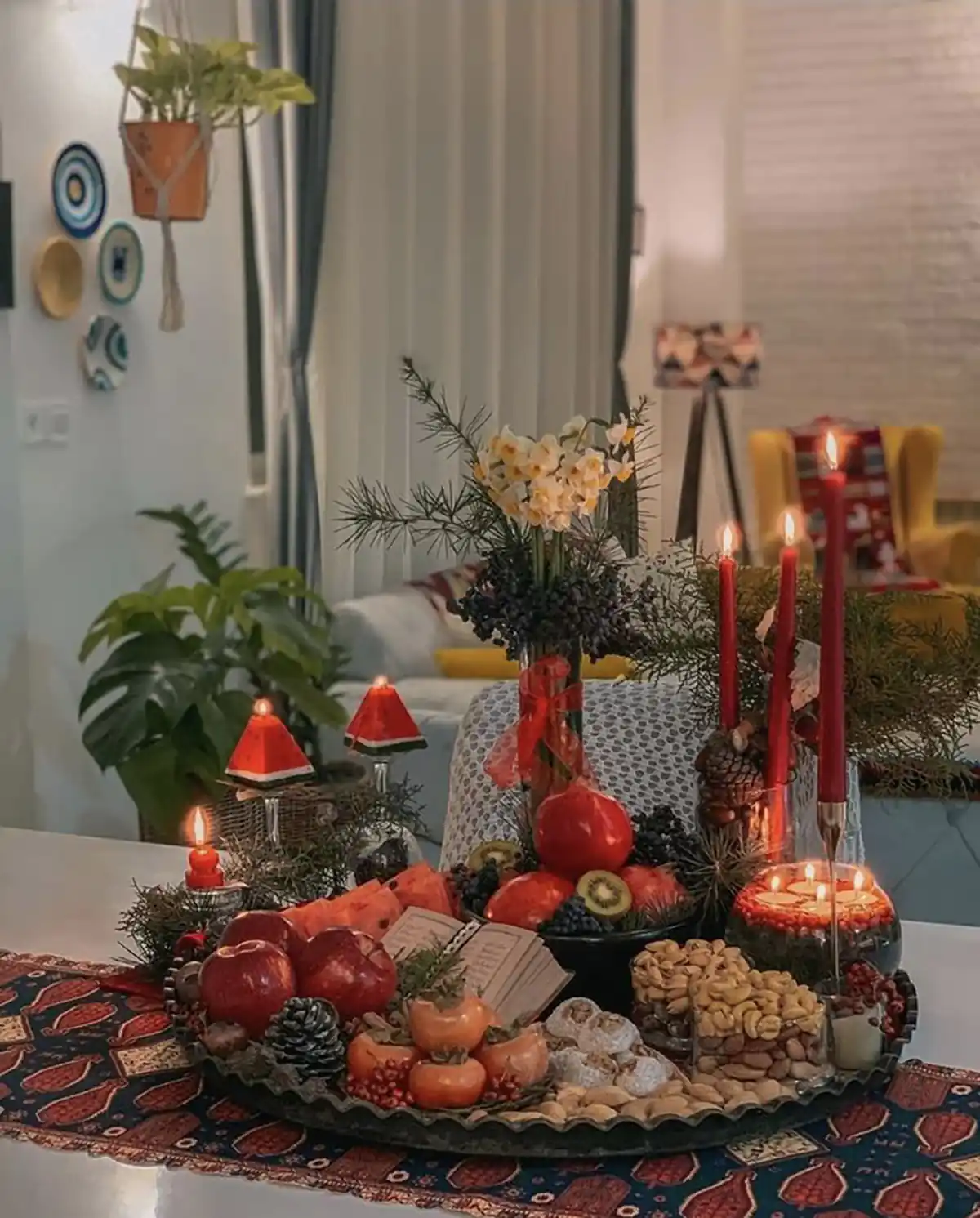 تزیین شب یلدا برای عروس اینستاگرام