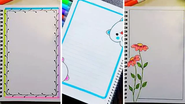 کادر دفتر مشق ساده | از کاراکترهای دوست‌داشتنی تا نقاشی‌های خلاقانه