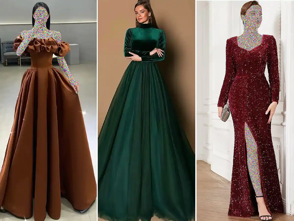 لباس مجلسی زنانه برای عروسی پوشیده